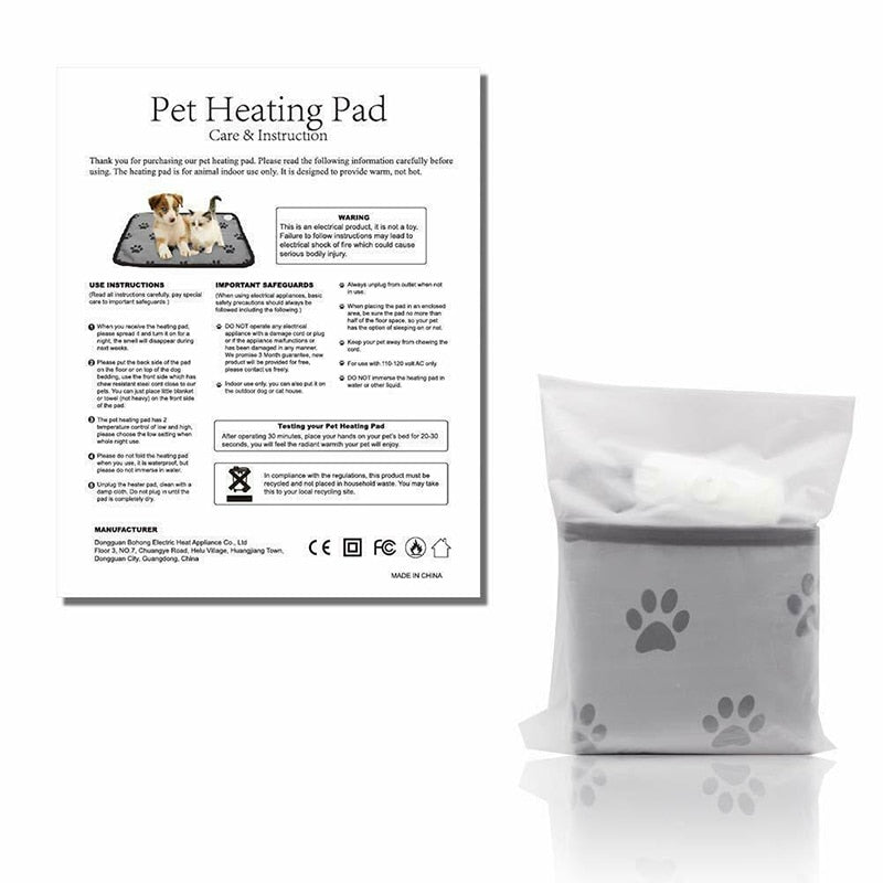 Electric Pet Heat Pad Heating Mat Pet Dog Bed Puppy Warmer Waterproof Winter Warm Mat Blanket Cushion Pet Sofa US/EU Plug