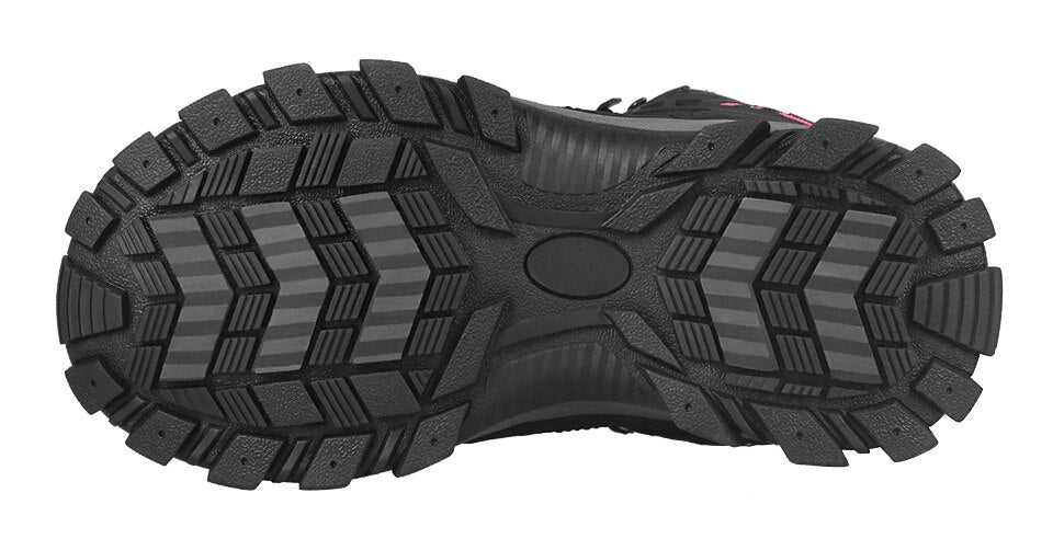 Women Winter Hiking Boots Waterproof Platform Ankle Sports Shoes PU Snow Rubber Sneakers Warm Short Plush Reflective New