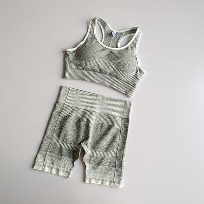 2 piece long sleeve workout set women yoga clothes strength active wear