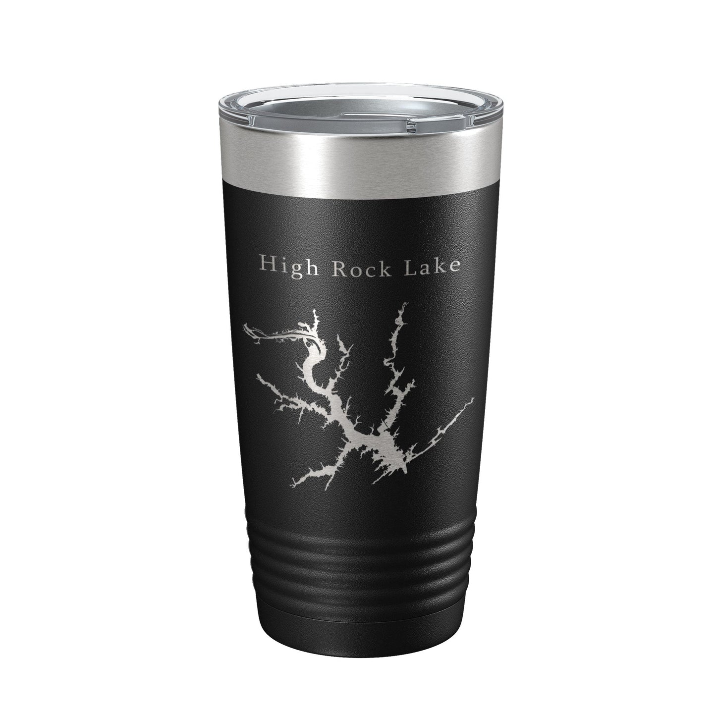 High Rock Lake Map Tumbler Travel Mug Insulated Laser Engraved Coffee Cup North Carolina 20 oz