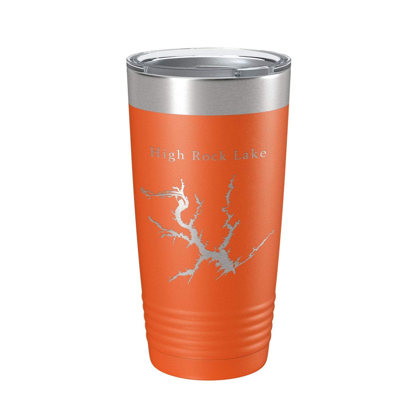 High Rock Lake Map Tumbler Travel Mug Insulated Laser Engraved Coffee Cup North Carolina 20 oz