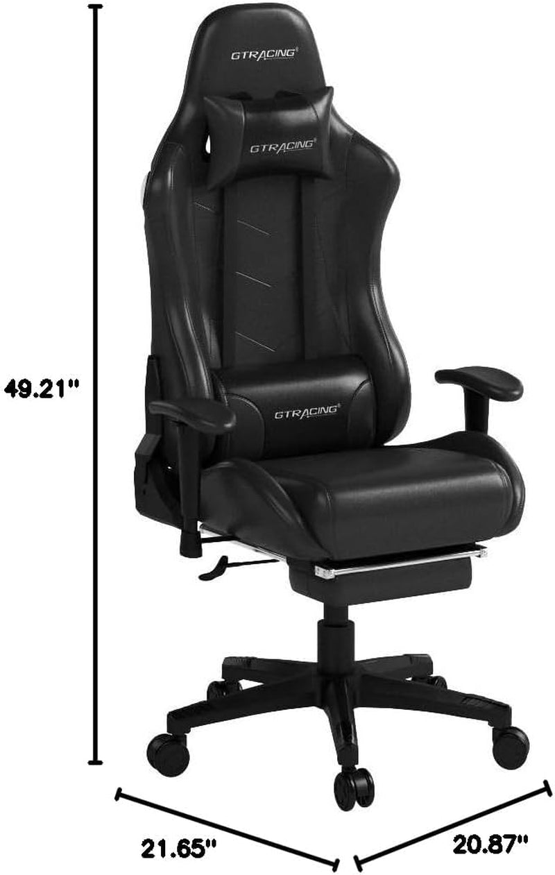 Gaming Chair With Footrest And Speakers Ergonomic Design