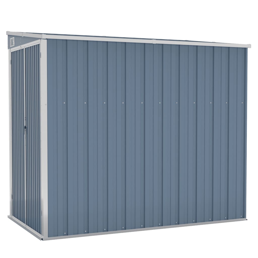 vidaXL Storage Shed Wall-mounted Garden Shed for Backyard Galvanized Steel