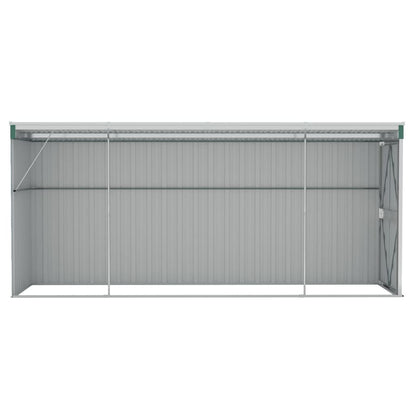 vidaXL Storage Shed Wall-mounted Garden Shed for Backyard Galvanized Steel