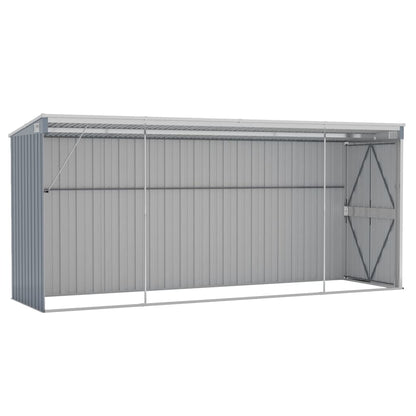 vidaXL Storage Shed Wall-mounted Garden Shed for Backyard Galvanized Steel