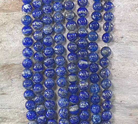 Natural Lapis Lazuli, Round 6mm 8mm