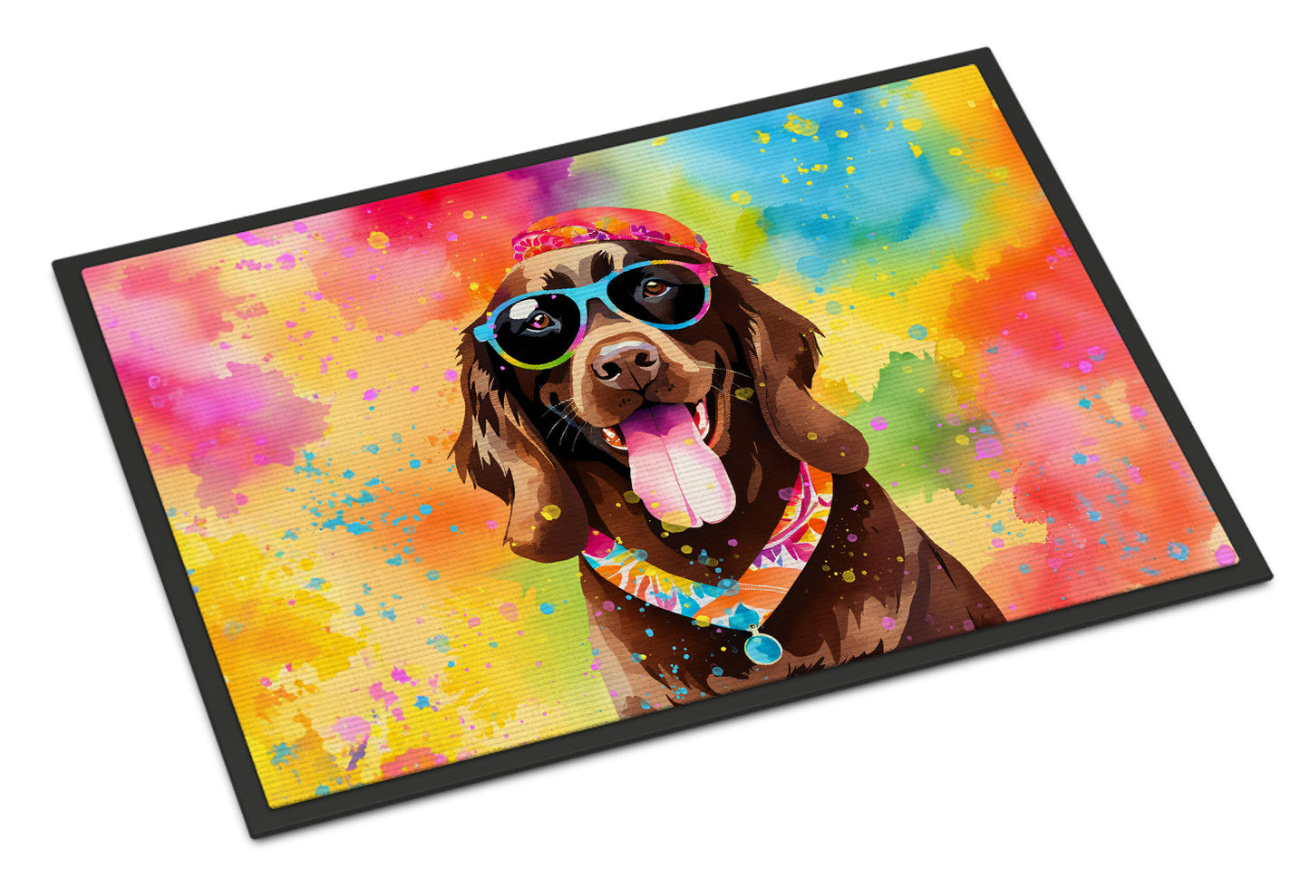 Chocolate Labrador Hippie Dawg Doormat