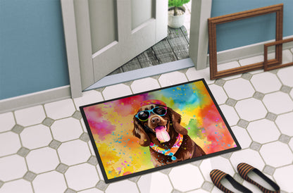 Chocolate Labrador Hippie Dawg Doormat