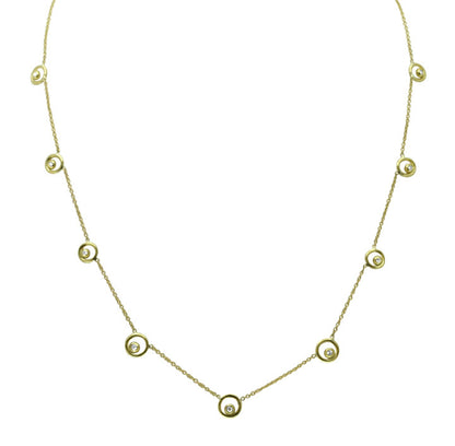 Karma Chain- 14K Gold with Ripples of Diamonds