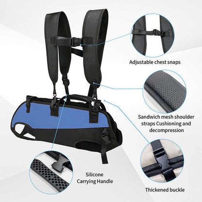 NNEDSZ L Blue Multifunctional Pet Backpack with Adjustable Straps, Outdoor Assist Walking Harness Carrier for Dogs And Cycling Dog Backpack