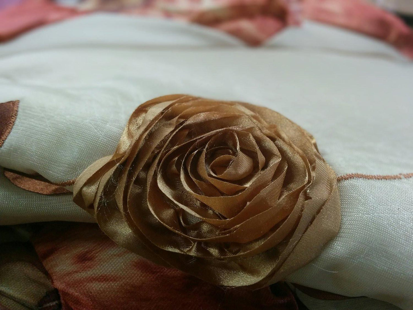 DaDa Bedding Floral Autumn Leaves Warm Bronze Bedspread Comforter Set (BM4304L)