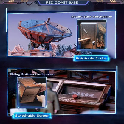 Book Nook Wizardi Miniature - Red Coast Base Roombox Kit