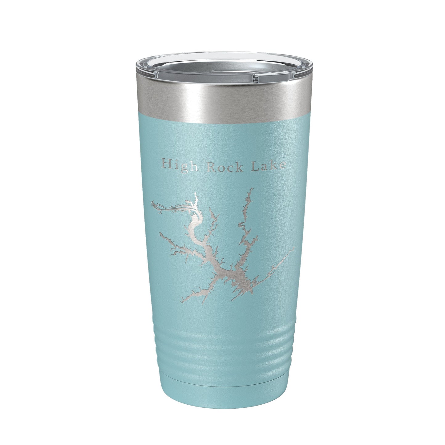 High Rock Lake Map Tumbler Travel Mug Insulated Laser Engraved Coffee Cup North Carolina 20 oz