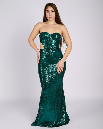 Bonita Emerald Sequin Dress evening dresses