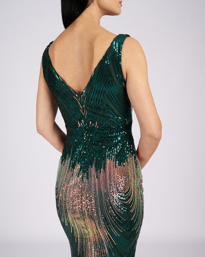 Celine Ombre Sequin Maxi Dress evening dresses