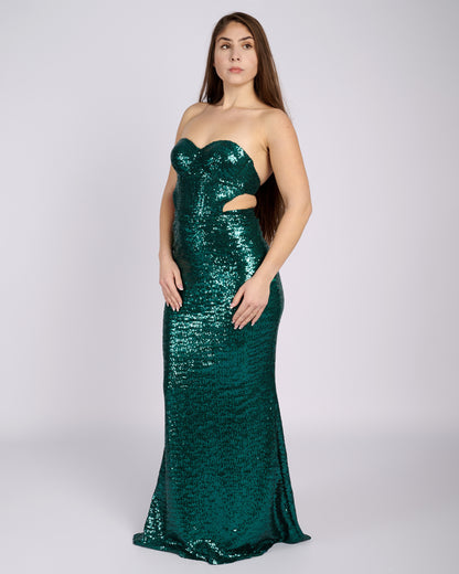 Bonita Emerald Sequin Dress evening dresses