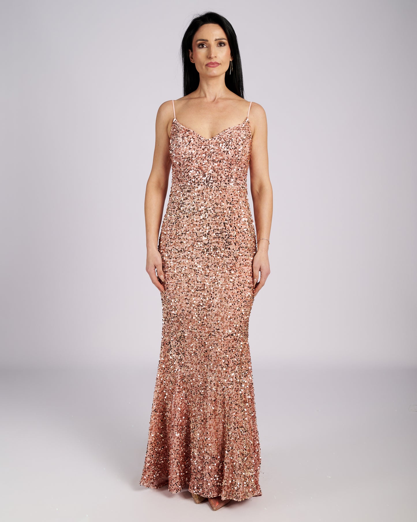 Pink Star Sequin Maxi Dress " evening dresses "