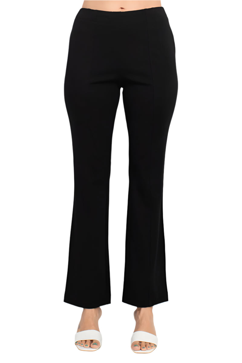 Hope & Harlow mid waist solid straight leg millennium pant
