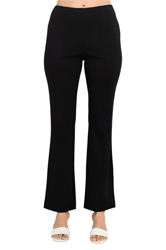 Hope & Harlow mid waist solid straight leg millennium pant