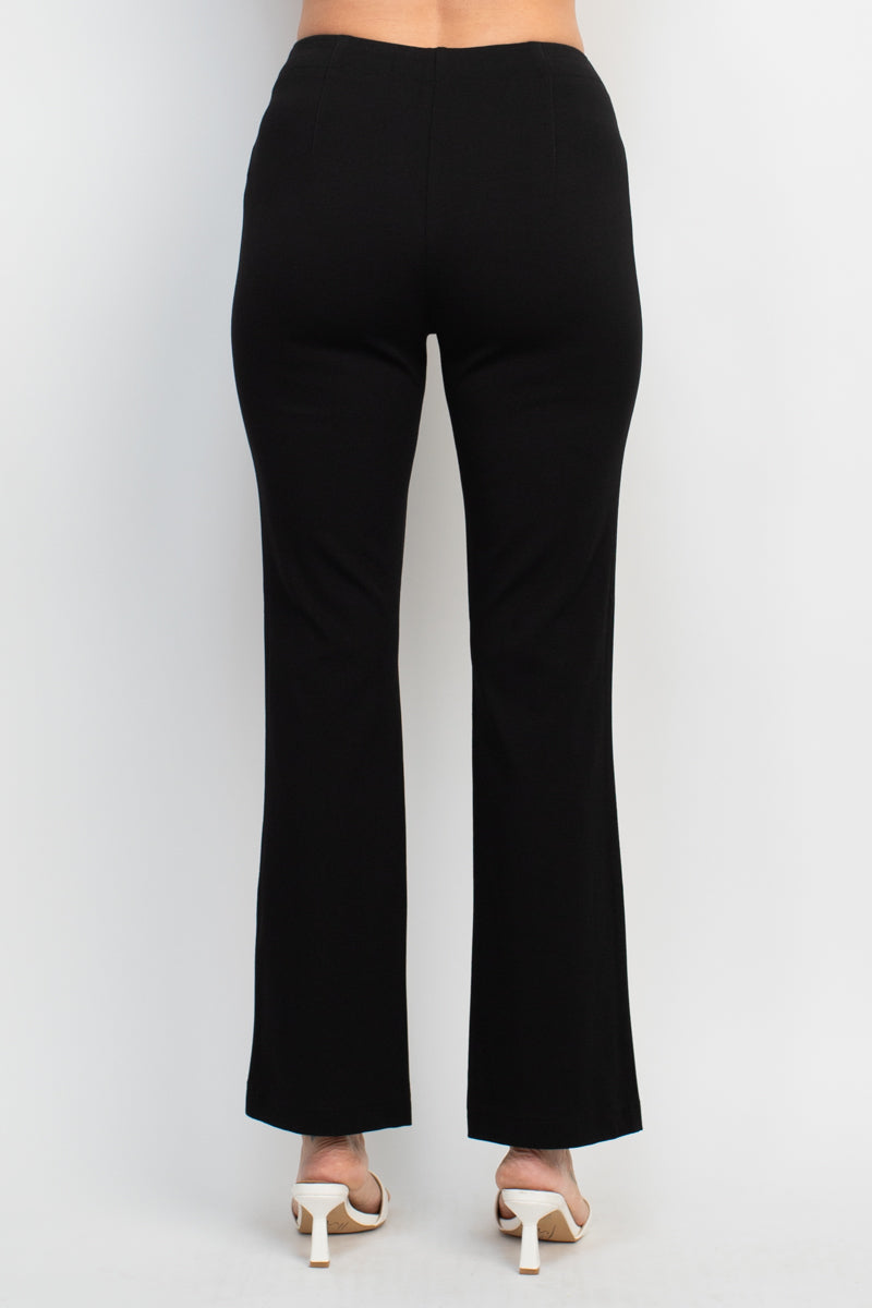 Hope & Harlow mid waist solid straight leg millennium pant