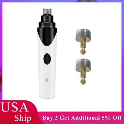 Electric Pet Dog Nail Grinder Low Noise Rechargeable Nail Clipper for Dogs Quiet Painless Cat Paws Nail Grooming Trimmer Tools