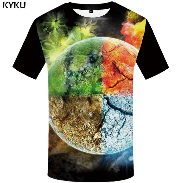 Men Music T-shirts 3d Guitar Tshirts Casual Metal Shirt Print Gothic Anime Clothes Short Sleeve t shirts