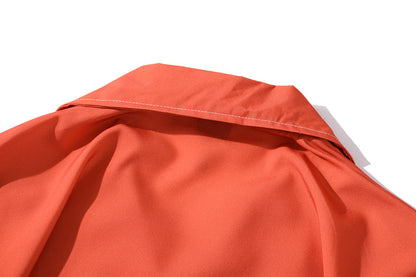 Summer Lion Print Orange Beach Hawaiian Aloha Shirts Mens Casual Short Sleeve Shirt Camisas Fashion Shirts Tops