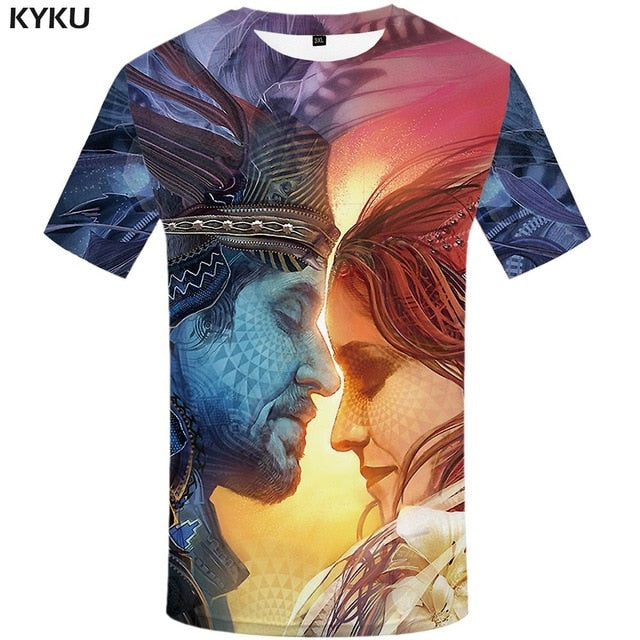 3d Tshirt Buddha T shirt Men Meditation Tshirt Printed Galaxy Space Anime Clothes Psychedelic Tshirts Casual Art T-shirts 3d