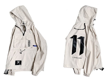 Hip Hop Men Cargo Jackes Autumn Fashion Casual Pullover Streetwear Harajuku Multi Pockets Male Coats Jacket