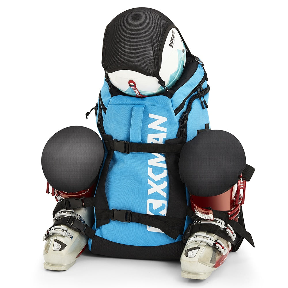 Ski Boot Backpack Lightweight and Durable Ski Bag-Stores Gear Including Helmet, Snowboard,Boots,Goggles, Gloves & Accessor