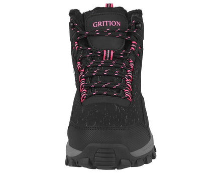 Women Winter Hiking Boots Waterproof Platform Ankle Sports Shoes PU Snow Rubber Sneakers Warm Short Plush Reflective New