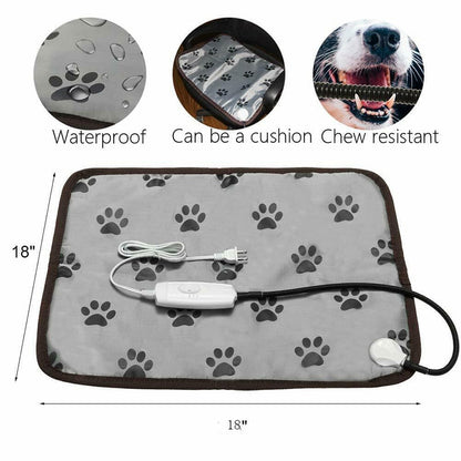 Electric Pet Heat Pad Heating Mat Pet Dog Bed Puppy Warmer Waterproof Winter Warm Mat  Blanket Cushion Pet Sofa US/EU Plug