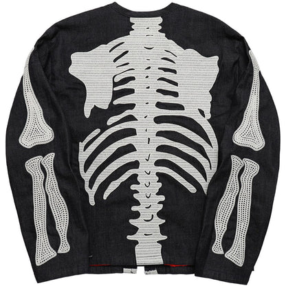 Jackets Men Horror Skull Punk Cool Zipper Coats Gothic Style High Street Fashion Outwears Casual Baggy Cozy Streetwear