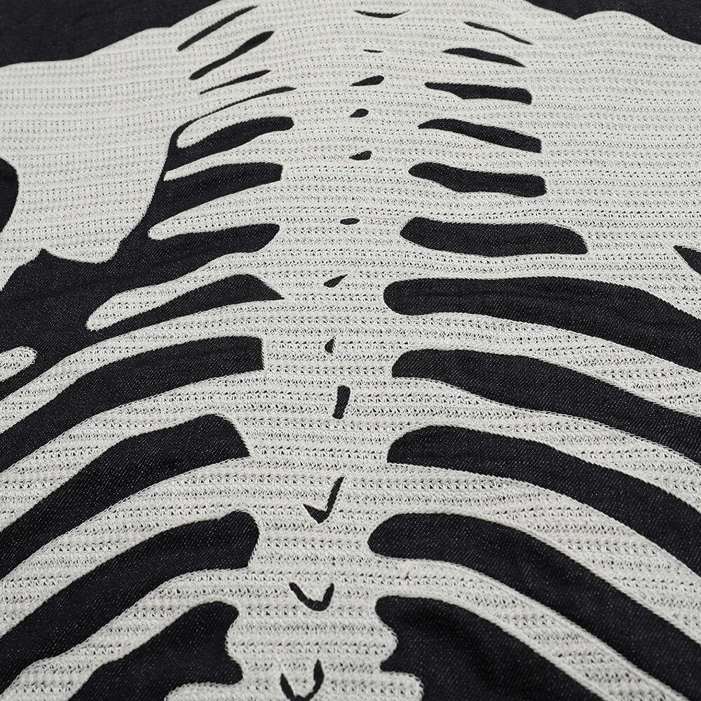 Jackets Men Horror Skull Punk Cool Zipper Coats Gothic Style High Street Fashion Outwears Casual Baggy Cozy Streetwear