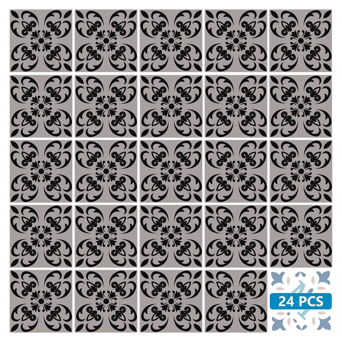 Gray and Black pattern dark Backsplash for background renovation Tiles Model - SB29