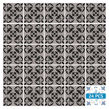Gray and Black pattern dark Backsplash for background renovation Tiles Model - SB29