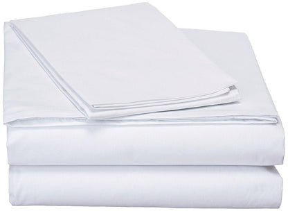 DaDa Bedding White Flat Sheet & Pillow Cases Set (FS098765)