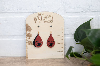 Cat Dangle Earrings, Cute Cat Earrings, Plastic Earrings, Hypoallergenic